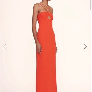 STAUD Gianna Dress Papaya Red, Size 4